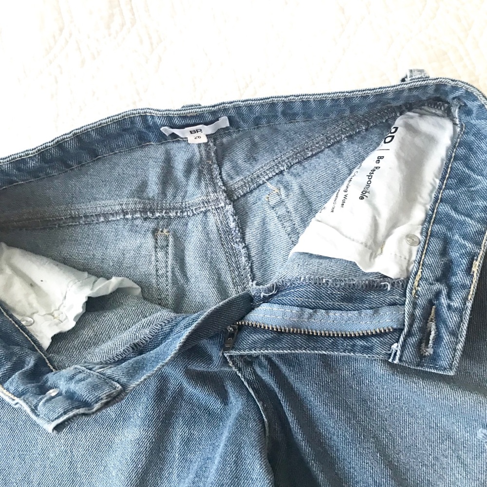 Bp Blue Ripped Distressed High Rise Mom Jeans - Picture 8 of 14